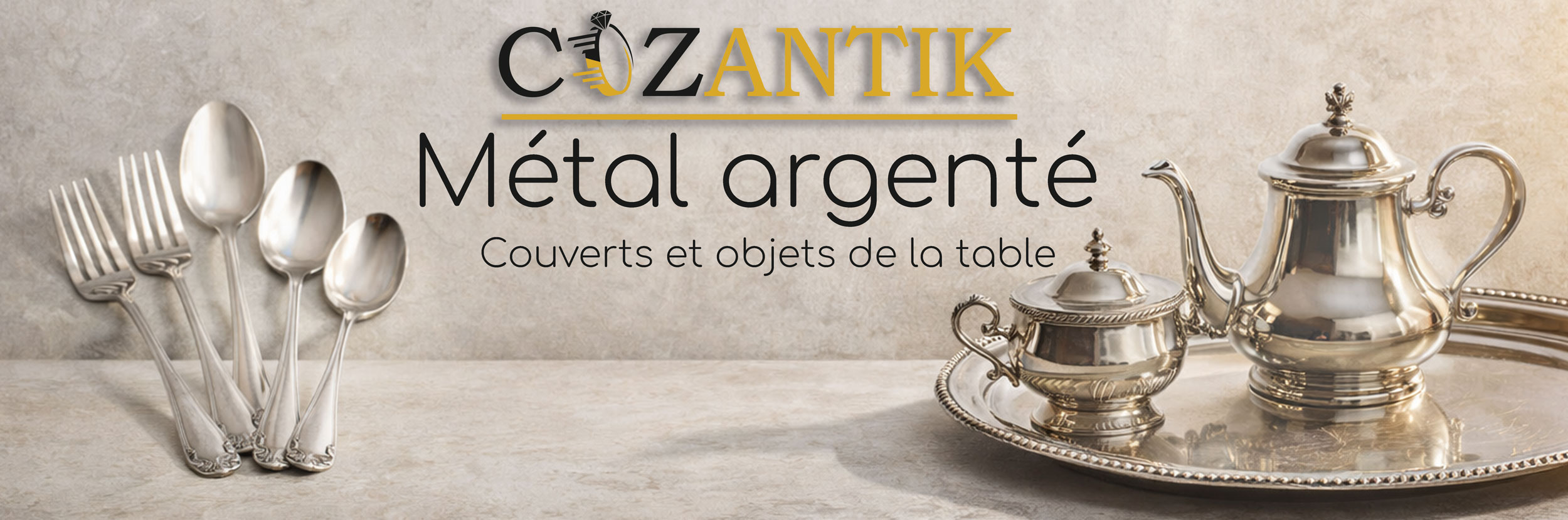 bandeau métal argenté Cozantik